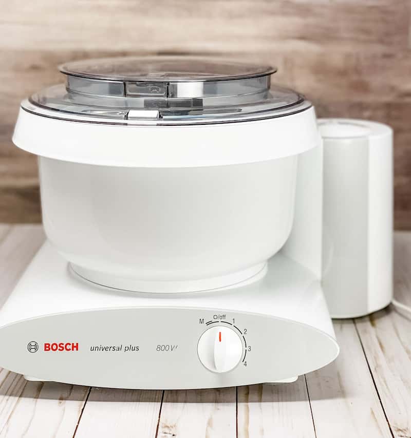 use the Bosch Universal Plus mixer to make six loaves of bread at a time